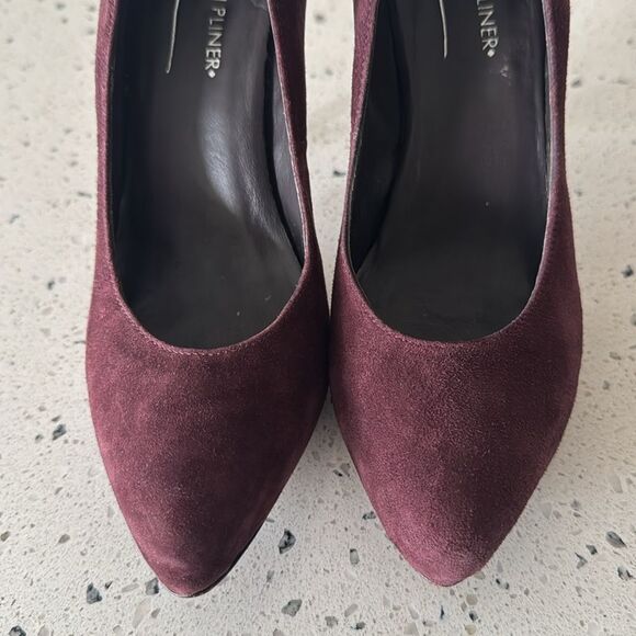 Donald J. Pliner Classic Pumps Heels Stiletto Burgundy Pointy Toe Sz 8.5 Narrow - Picture 13 of 13